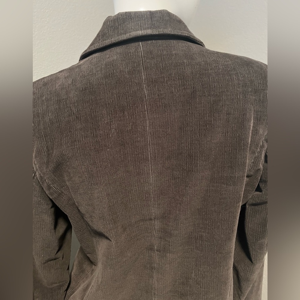 Rafaella Petites Women’s Dark Olive Green 2 BF  LS Corduroy Jacket Size 10P - Picture 6 of 13